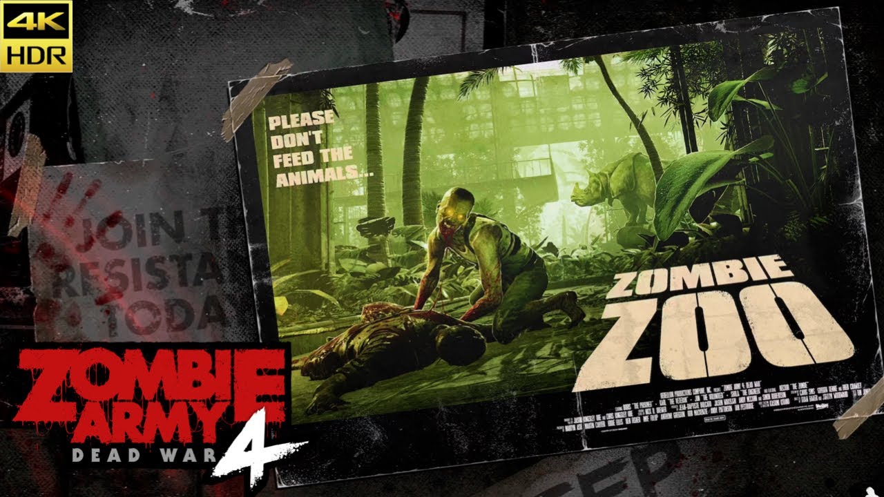 Zombie Army 4 | 4.Zombie Zoo | Full Gameplay (4K60 HDR No Commentary)