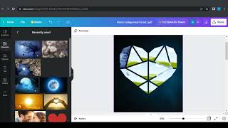 Heart Photo Collage Template Canva screenshot 4