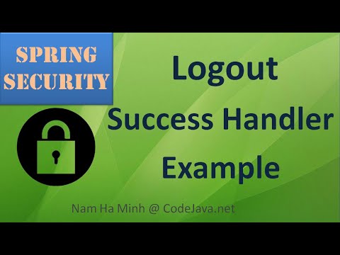 Spring Security Logout Success Handler Example