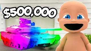 Baby BUYS A TANK!