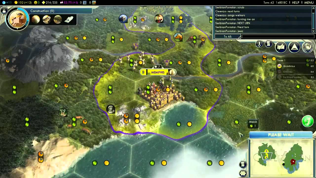 First time playing CIv 5 - 5 / 9
