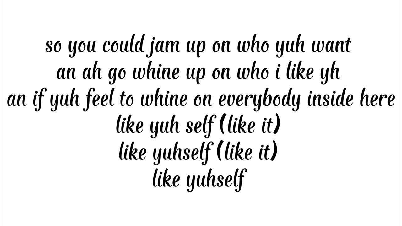 Patrice Roberts X Machel Montano Like Yuh Self (Lyrics) Patrice Roberts X Machel Montano Like Yuh Self (Lyrics)