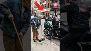 Bikers Threw Trash Bags on Him.. But Then 😨 #usa  #kindness #respect #humanity
