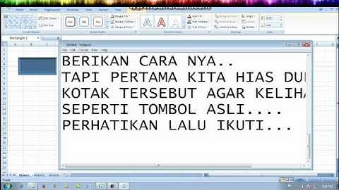 Cara membuat menu pada microsoft Excel 2007