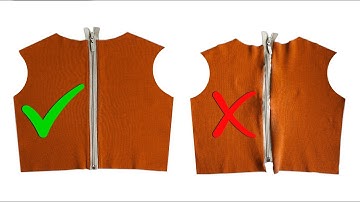Sewing trick how to sew a zipper correctly without waves!