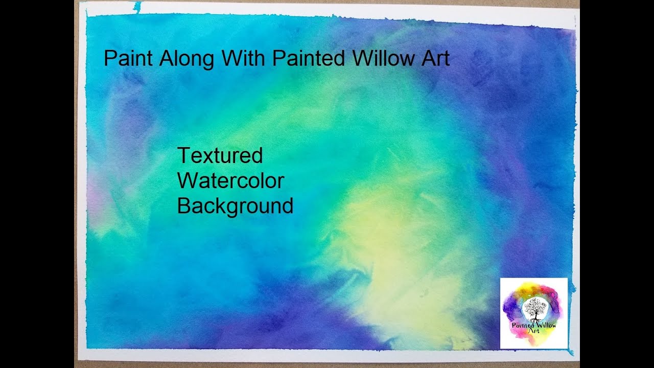 Paint Along Watercolor Background with Plastic - Painted Willow Art ...