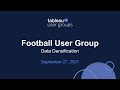 Football Tableau User Group - 27 September 2021