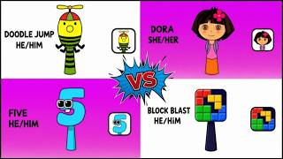 MY SPRUNKI OC DOODLE JUMP VS DORA VS BLOCK BLAST VS FIVE screenshot 4