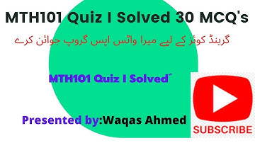 MTH101 Quiz No. 1 Spring 2021 Solved with 100 Correct Answers | VU KMS