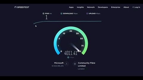 Microsoft Azure Internet Speed Test - 3903mbps DL - 2021