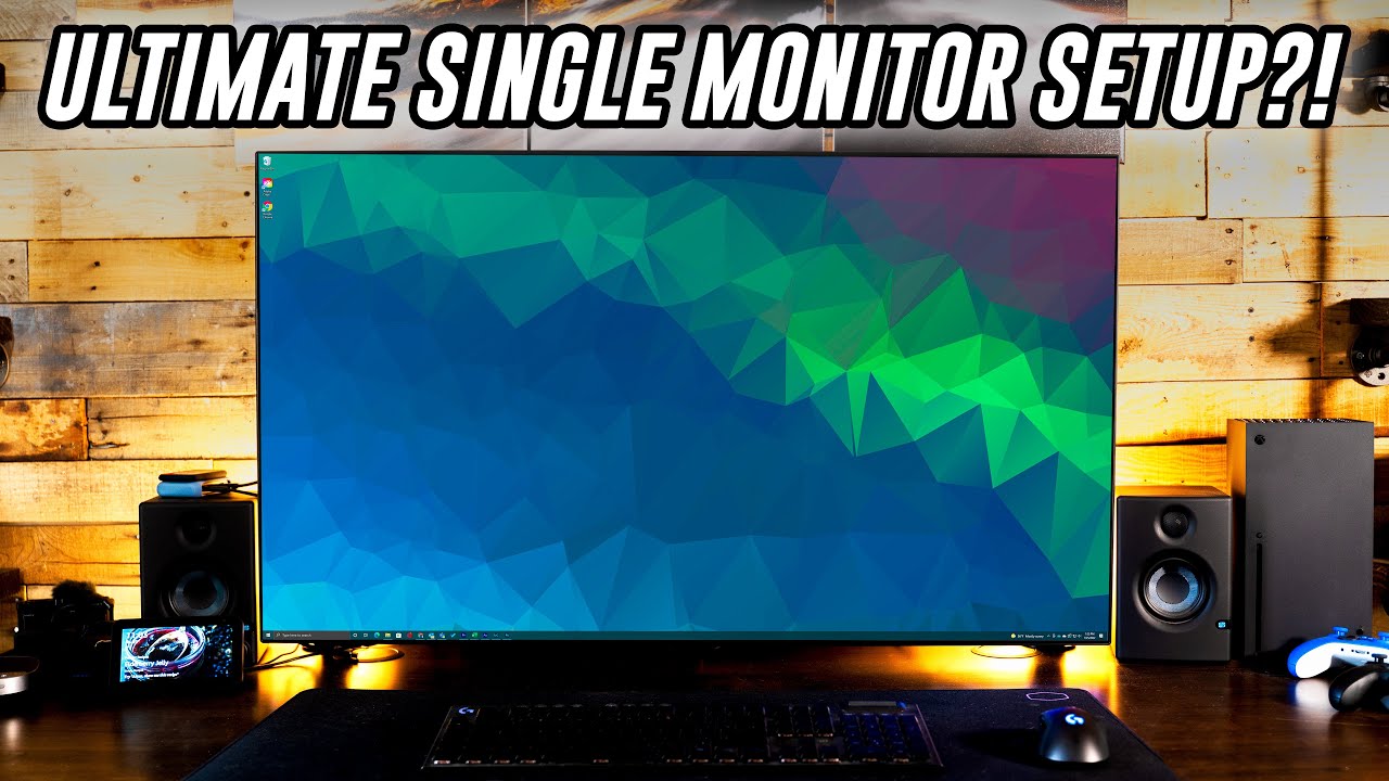 BEST CHEAP LARGE MONITOR STAND?! - VIVO Monitor Mount Review