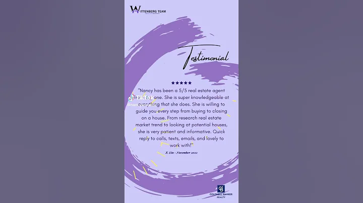 Client Testimonial for Nancy Wittenberg, Realtor #...