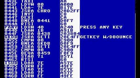 Commander X16 Assembly Language Editor v1.1