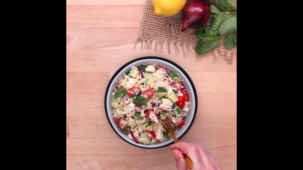 Griechischer Reissalat 🥗🇬🇷 #EinfachTasty #Reissalat - YouTube