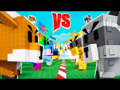 БИТВА МУТАЦИЙ 🦊8 ЛИС против 8 ЕНОТОВ🦝 в Вырасти Сад в Roblox — Кто больше заработает