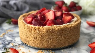 No Bake Strawberry Cheesecake|تشيز كايك الفراولة بدون فرن