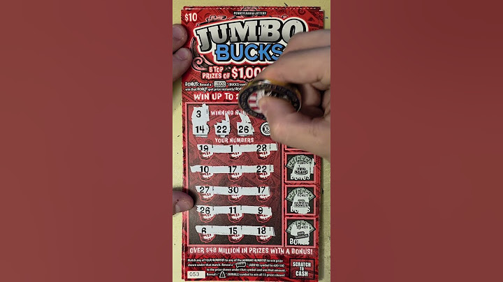 5 MATCHS! JUMBO BUCKS! PA LOTTERY $10 SCRATCH OFF TICKET WINNER CASH MONEY! #scratch #lottery #win