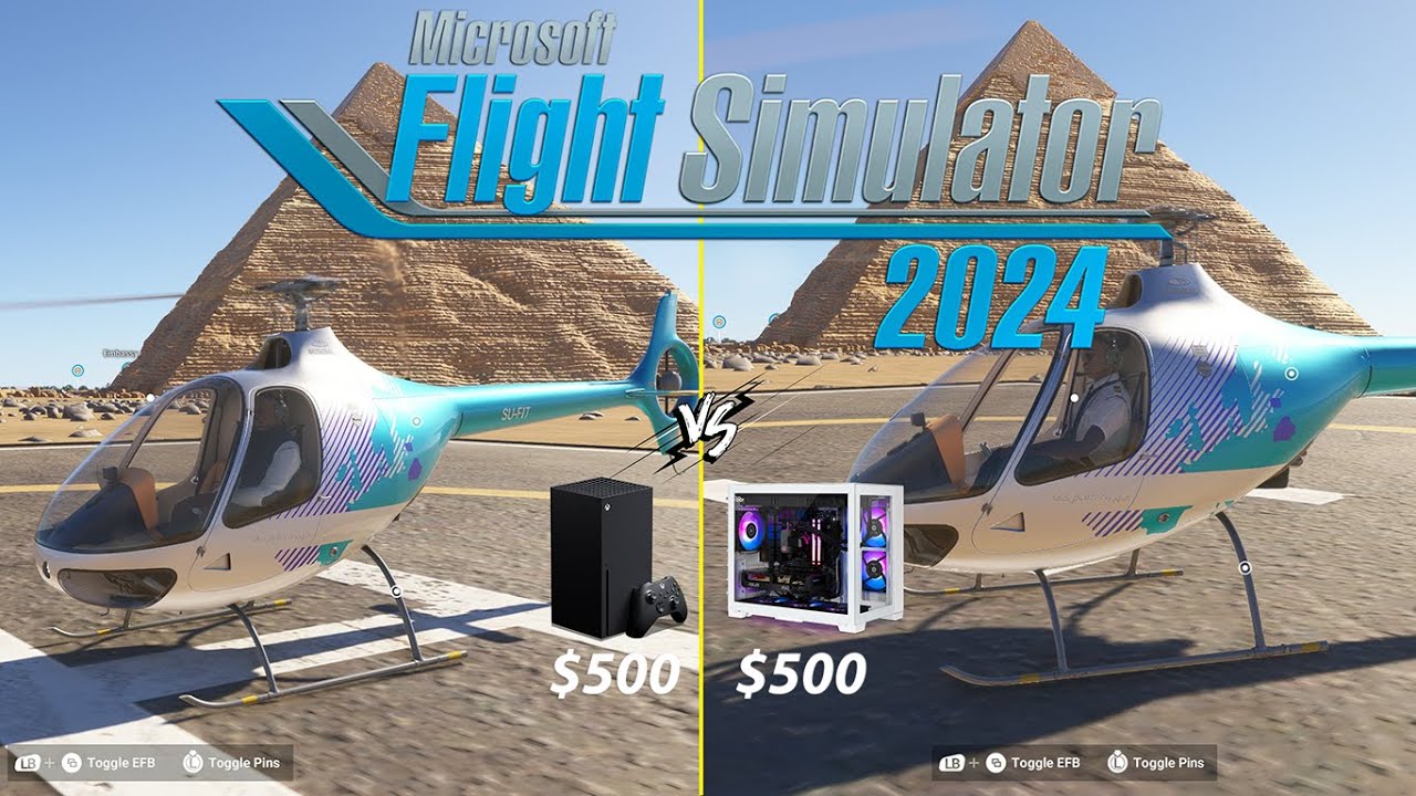 MICROSOFT FLIGHT SIMULATOR 2024 XBOX SERIES X VS $500 GAMIING PC ...