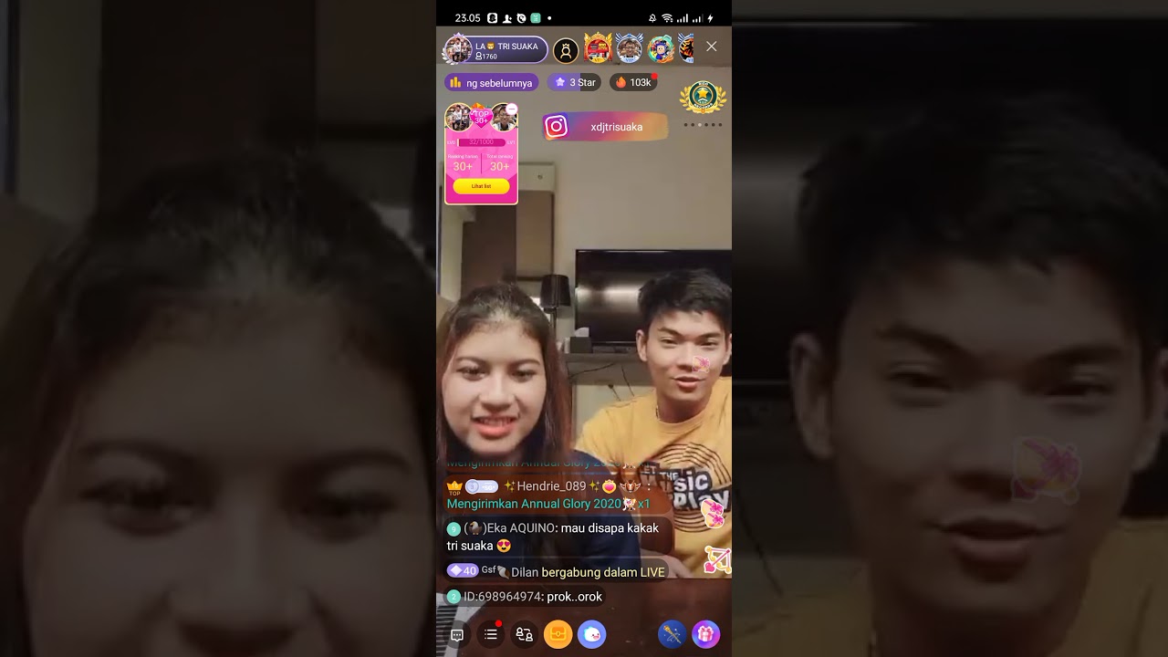 malam Minggu Trisna live bigo uwuwu sambil tatapan