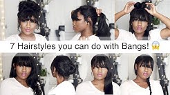 30 SECOND HAIRSTYLES YOU CAN DO WITH BANGS  | WIG ENCOUNTERS