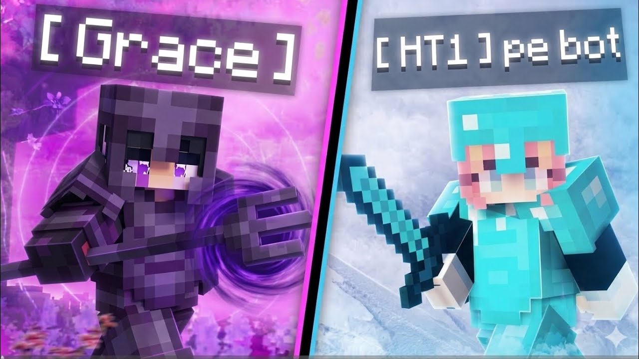 I Fought [ Ht1 ] cpvp Bot in Minecraft Pe | - YouTube