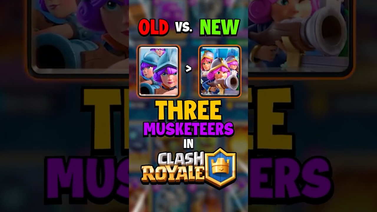 OLD vs. NEW Three Musketeers in Clash Royale! #clashroyale