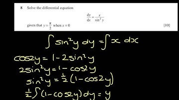 Core 4 Jan 2007 Q8 differential equations