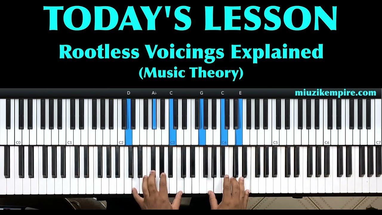 Piano Masterclass Rootless Chords and left hand Chord Voicings