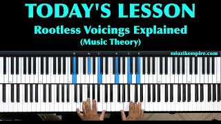 Piano Masterclass - Rootless Chords and left hand Chord Voicings Explained