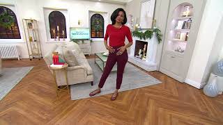Susan Graver Weekend Premium Stretch Slim Leg Ankle Pant on QVC