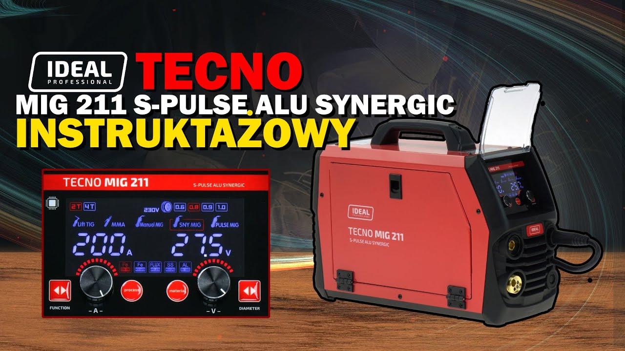 Spawarka Ideal Tecnomig 211 S-Pulse ALU Synergic - zestaw