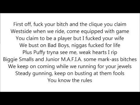 Tupac - Hit 'Em Up (Lyrics)