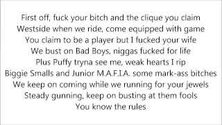 Tupac - Hit 'Em Up (Lyrics) Resimi