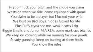 Tupac - Hit 'Em Up (Lyrics)
