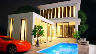 WOW! Amazing Modern Mini House with mini bricks -  How to build awesome modern house | MCKook