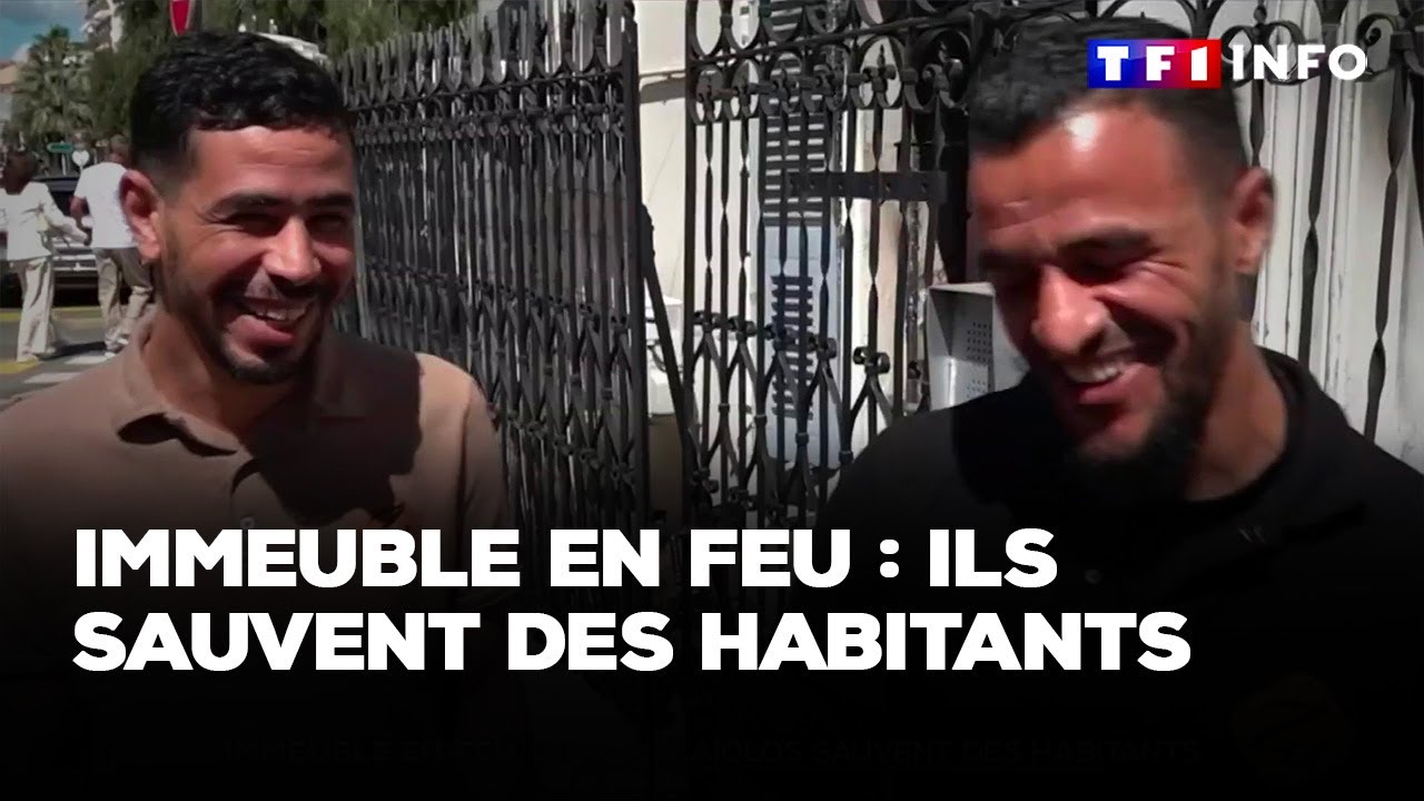 Deux pizzaïolos sauvent des habitants d'un immeuble en feu à Cannes｜TF1 INFO