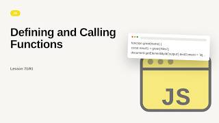 JavaScript - Web development basic Series: Defining and Calling Functions