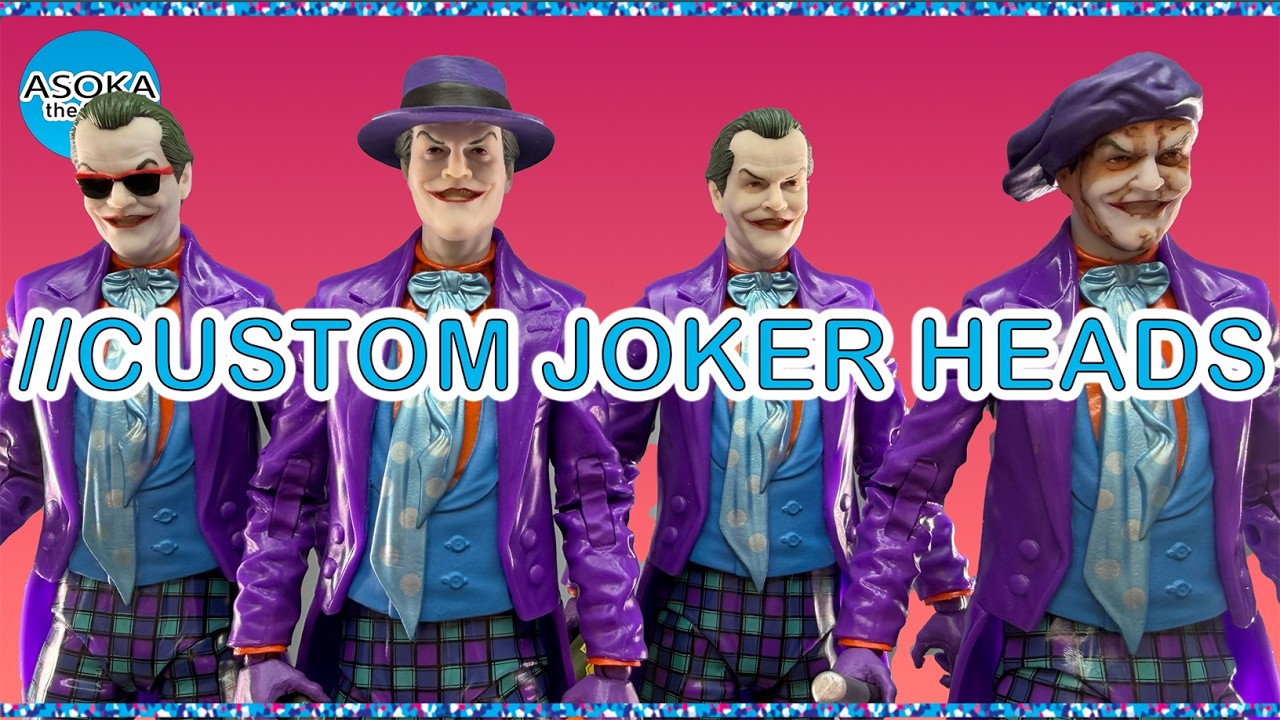 Custom Jack Nicholson Joker McFarlane Heads | Asoka The Geek - YouTube