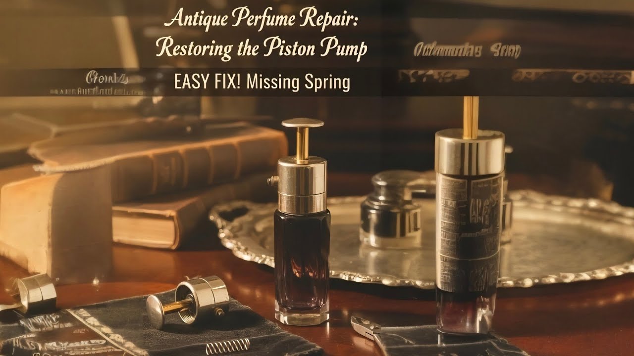 Antique Piston Pump Perfume Atomizer Bottle Repair: How To Replace A Missing Or Broken Spring