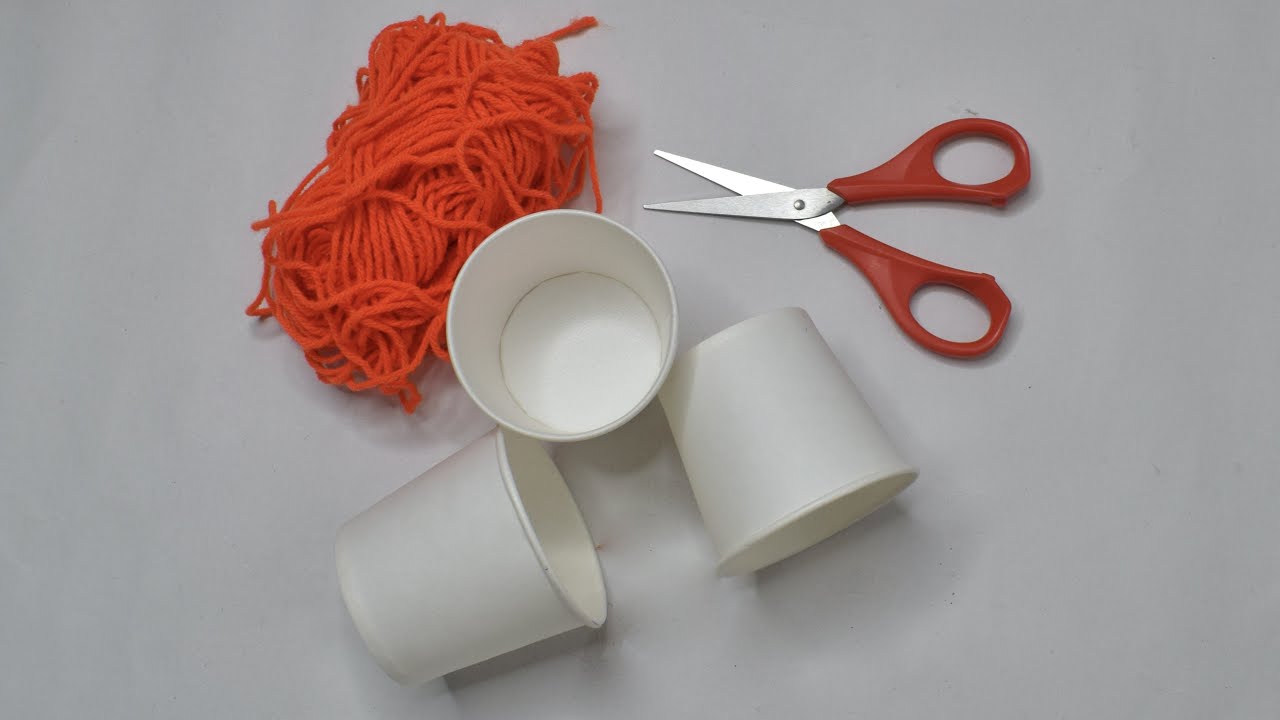 Beautiful basket using paper cup