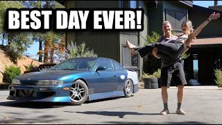 My crashed 240sx is finally back from the body shop (and we got ENGAGED!)