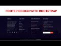 How To Design An Elegant Footer WIth Bootstrap HTML &amp; CSS