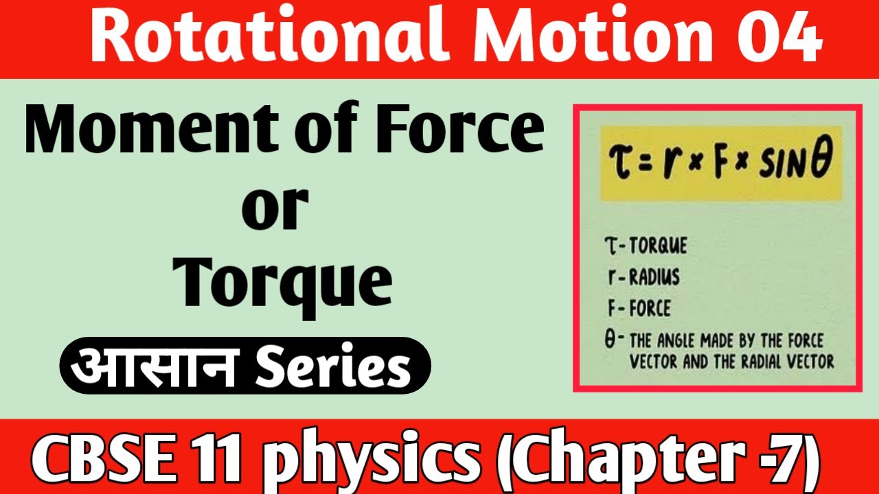 Moment of force or Torque | Chapter 7 part 04 | Class 11 Physics