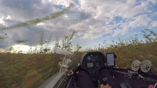 Glider ground loop during outlanding