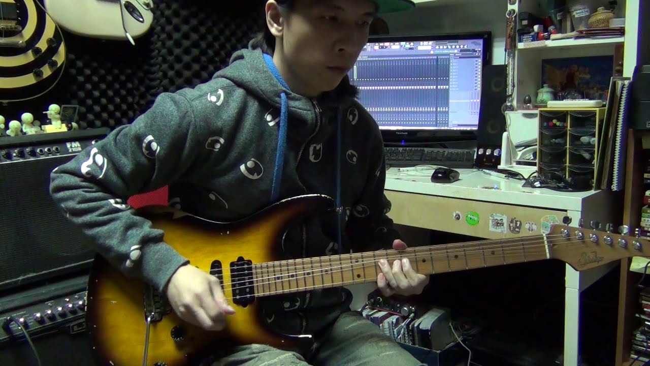 Eagles - Hotel California  guitar solo cover by Eric Lo (with tab info. )