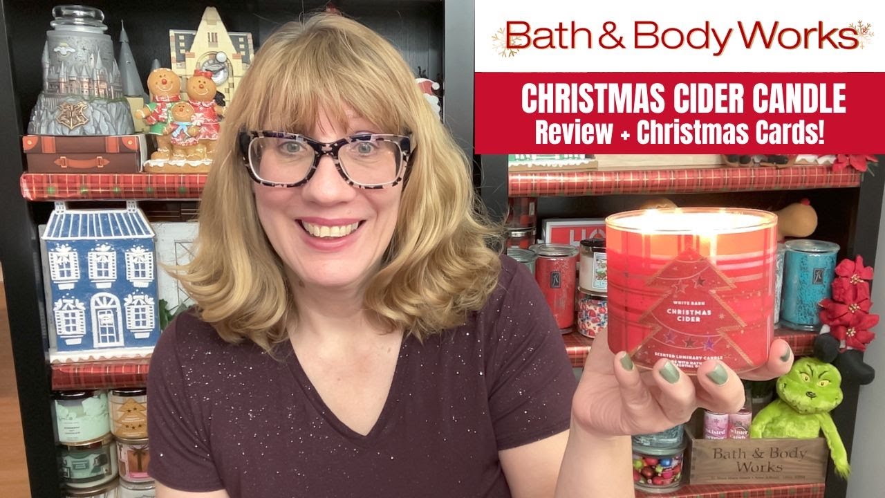 Bath & Body Works CHRISTMAS CIDER CANDLE Review + Christmas Cards