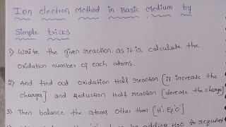 Ion electron method in basic medium mno4- + I-&amp;mno2+I2