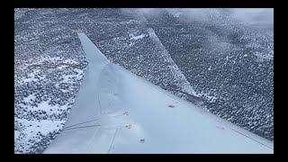 American Eagle CRJ-700 Snowy Landing at Flagstaff Pulliam Airport | Flagstaff, AZ (FLG)
