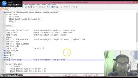 STRUKTUR PERCABANGAN IF-THEN-ELSE PADA BAHASA ASSEMBLY MENGGUNAKAN AVR STUDIO 5