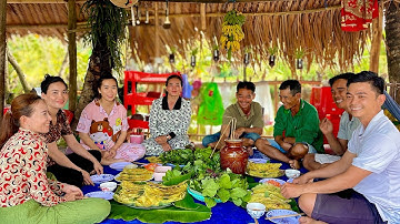 Độc Đáo Với Món Bánh Xèo Rau Vườn Nhân Bồn Bồn Vịt Xiêm Ăn Tết Cùng Gia Đình •UMQT | #742
